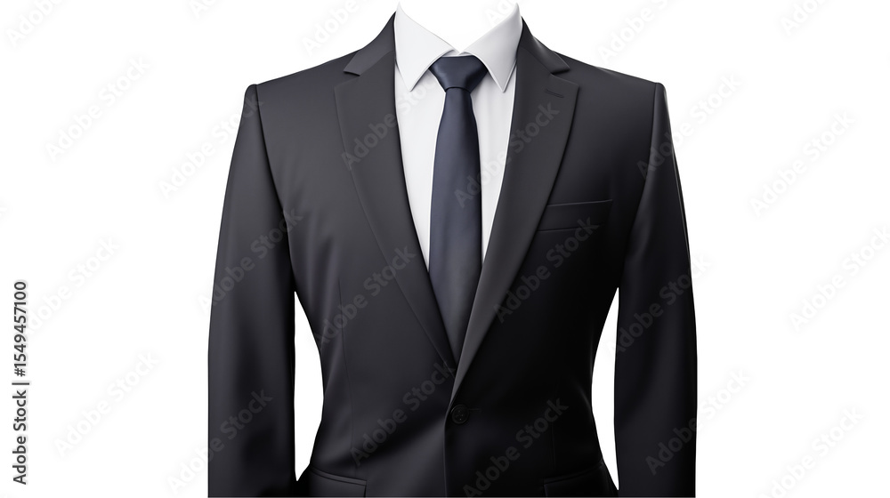 Elegant Dark Suit Professional Attire Business Fashion Isolated on transparent Background Elegant Dark Suit Professional Attire Business Fashion Isolated on transparent Background