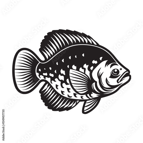  silhouette of Oscar fish  on the white background 