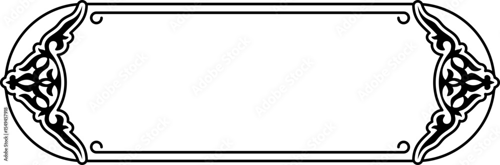 Obraz premium Floral Tittle Box Border Frame