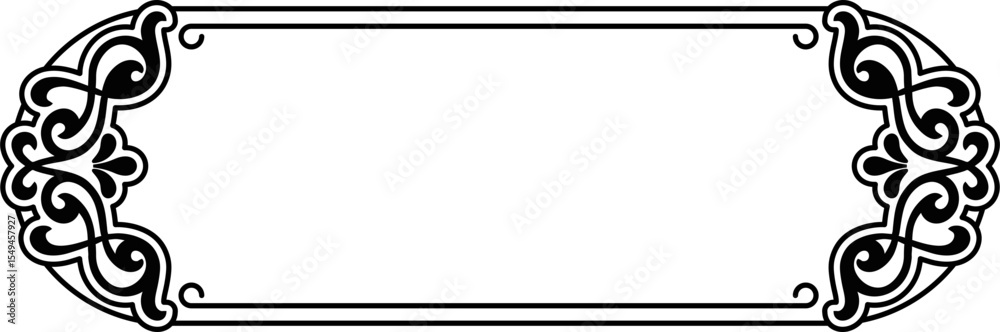 Obraz premium Floral Tittle Box Border Frame