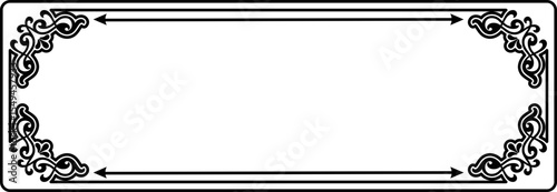 Floral Tittle Box Border Frame