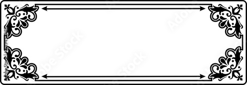 Floral Tittle Box Border Frame