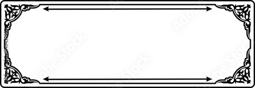 Floral Tittle Box Border Frame