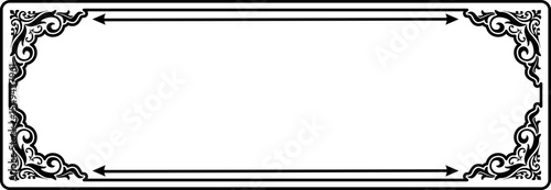 Floral Tittle Box Border Frame