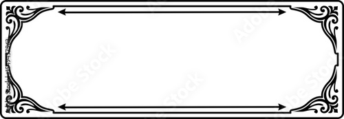 Floral Tittle Box Border Frame