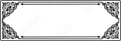 Floral Tittle Box Border Frame