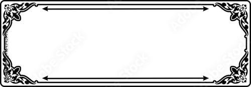 Floral Tittle Box Border Frame