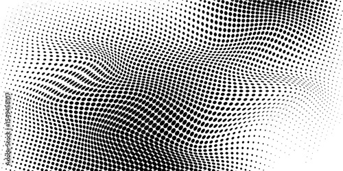 Background with monochrome dotted texture. Polka dot pattern template. Background with black dots - stock vector dots background