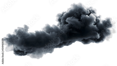 Dramatic Cloud Formation: A captivating image of a dark, ominous cloud against a clear sky, evoking a sense of impending storm and natural power. 