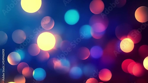Vibrant Bokeh Lights 4K Stock Video of Colorful Blurred Circles