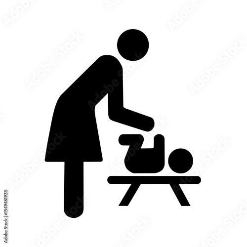 mother and baby room sign vector on white background