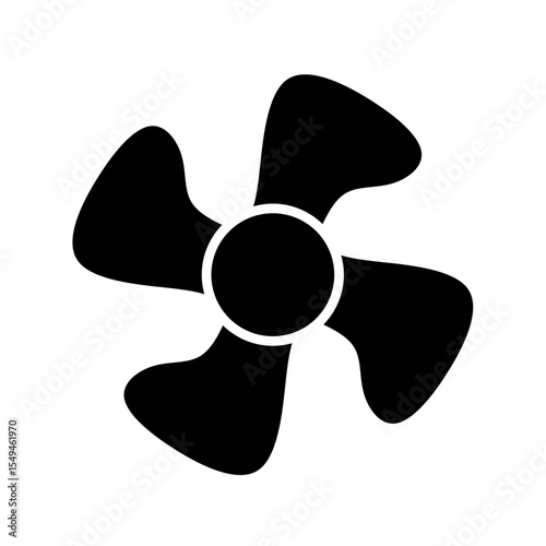 propeller icon vector on white background. fan icon