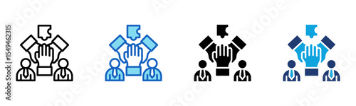Collaboration icon Multi Style Vector Illustration