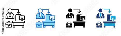 Job Position icon Multi Style Vector Illustration