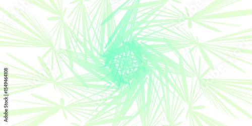 Abstract Light Green Pattern With Overlapping Lines and Geometric Background