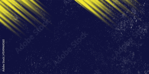Yellow halftone on blue background. Vector glitter dotted or halftone glitter pattern texture Pop Art Style Background.dots grunge.modern.eps 10.
