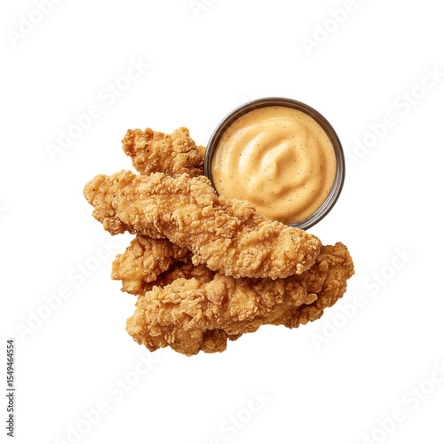 Crispy Chicken Tenders with Creamy Sauce