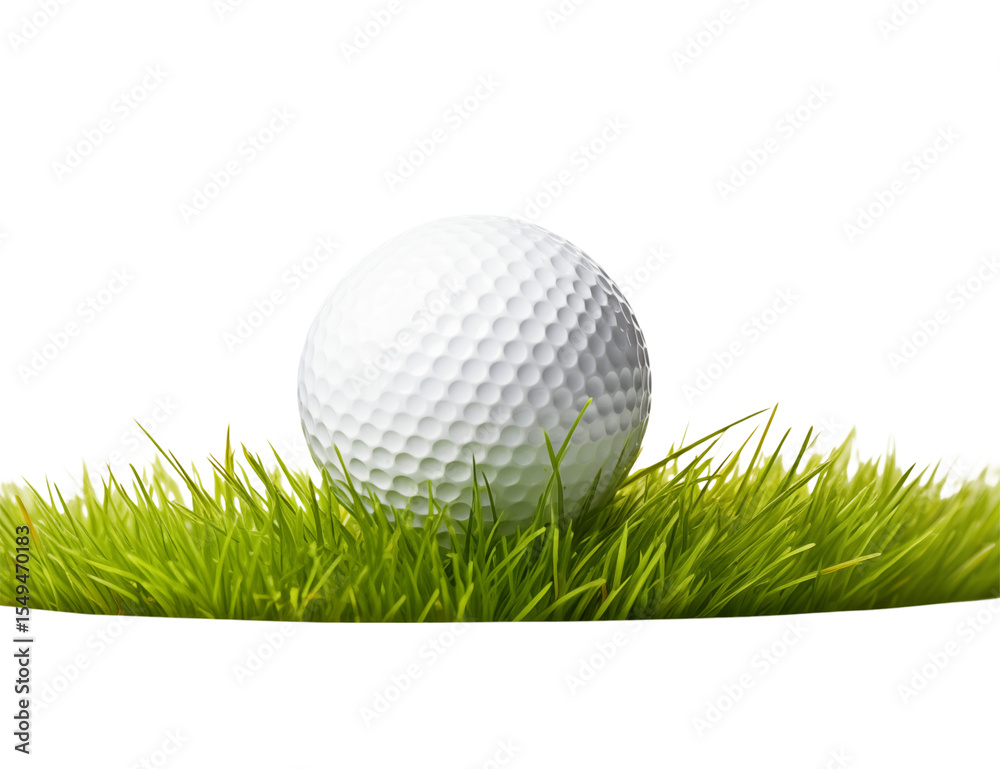 Perfect Golf Ball on Lush Green Grass: A Stunning Visual transparent background png Perfect Golf Ball on Lush Green Grass: A Stunning Visual transparent background png