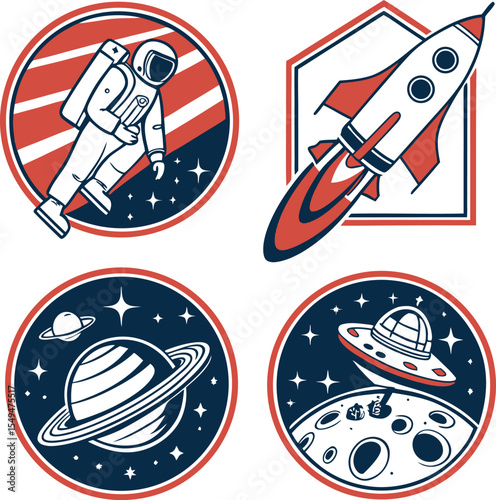 space rocket vector illustration