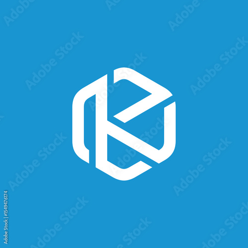 Hexagon Letter K Logo design vector template