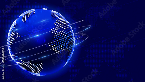 globe on abstract background