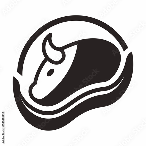 Beef steak meat cut illustration isolated on white background