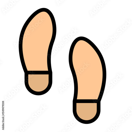 Business Footprint Vector Filled Icon Design
