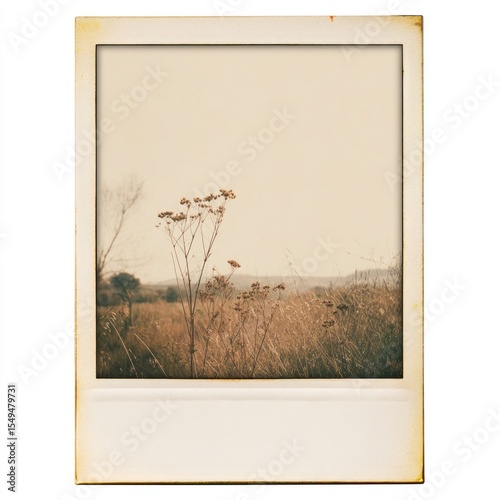 Vintage photo frame field retro style. photo