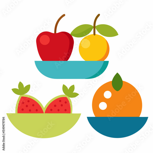 Fruit Dessert Collection: A vibrant assortment of delectable fruit desserts, each artfully arranged and inviting the senses. A visual feast for the eye and the palate.