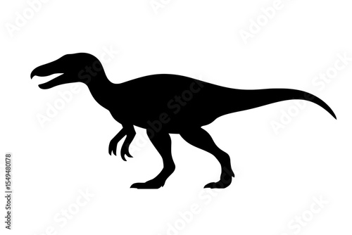 Masiakasaurus Silhouette Against a Bright Background