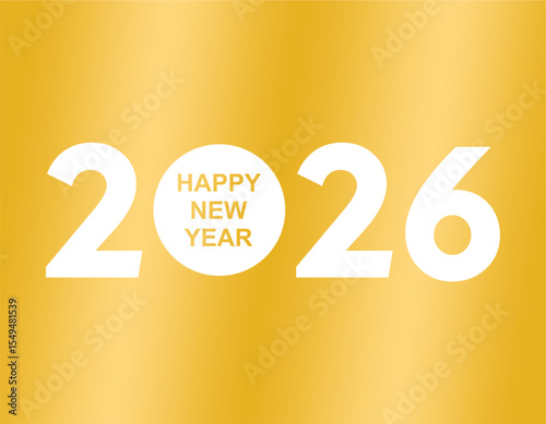 Happy new year 2026 background design for greeting card banner poster number 2026