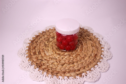 a jar of dry fruits