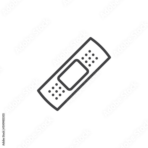 Bandage adhesive line icon