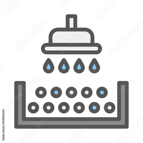 cleaning waste filled outline icon. washing waste color line illustration.