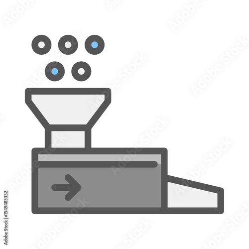melting process filled outline icon. recycling waste color line illustration.