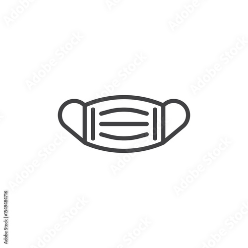 Surgical face mask line icon