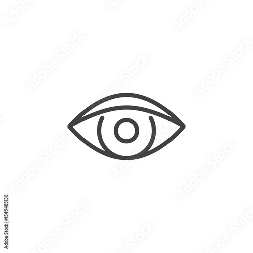 Human eye line icon