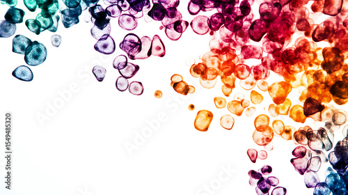 Spectrum of Colorful Spheres Arranged in Gradient Pattern