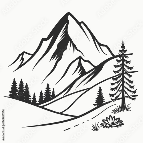 winter landscape vector