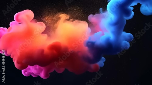 Vibrant Ink Explosions: A Symphony of Color in Motion