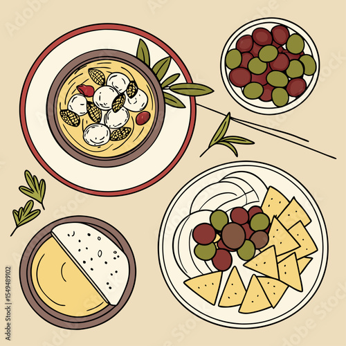 Mediterranean Appetizers and Soup