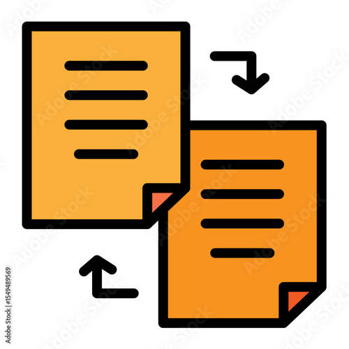 Documentation Transfer Vector Filled Icon Design