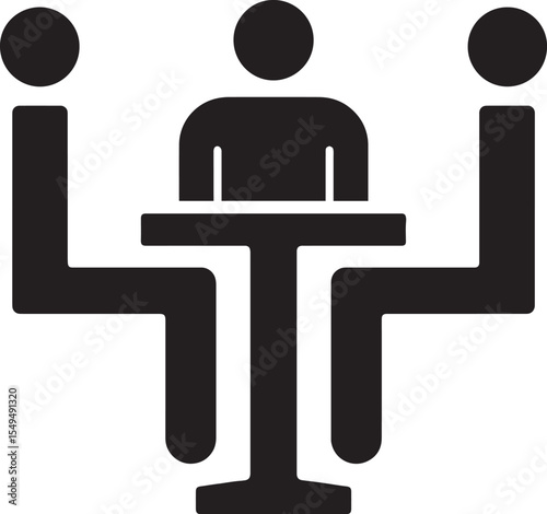 Group Meeting Discussion Table Icon