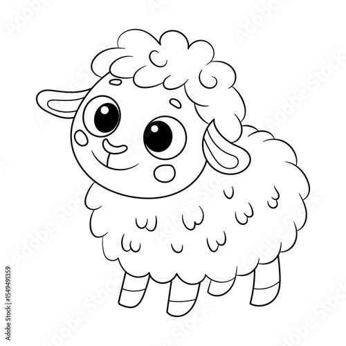 cute sheep coloring book for kids