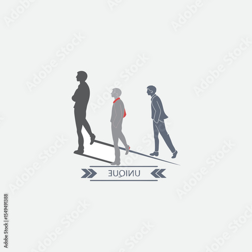 Businessmen progressing up a career path, illustrating growth and advancement.