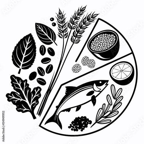 Healthy Food Groups Circle Diagram