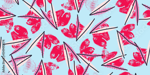 Floral seamless pattern with different flowers. Vector background, design, print, wrapping paper, textile
