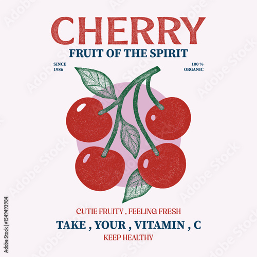 cherry t shirt designs, cherry tee slogan, cherry t‑shirt illustration, typography t‑shirt, vintage t‑shirt, vintage fruit, fruit t-shirt, vintage fruit vector, vintage graphics print art