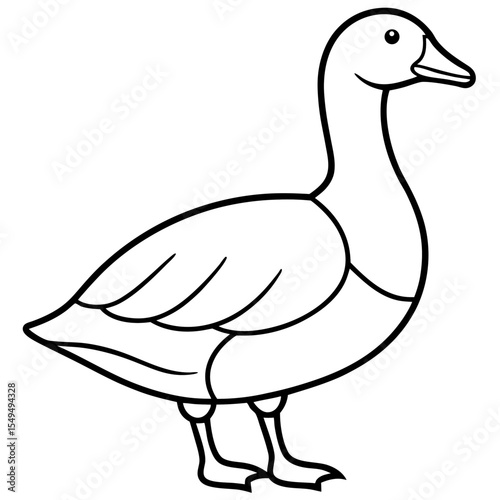 White Goose Outline Design