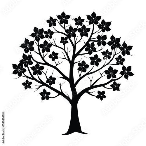 vector tree silhouette